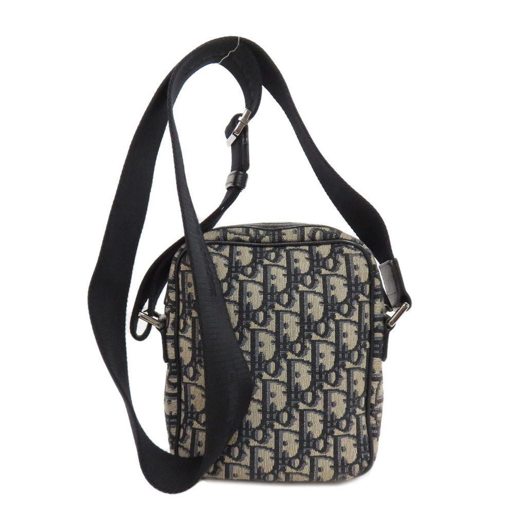 Dior Shoulder Trotter Canvas Christian Bag Black